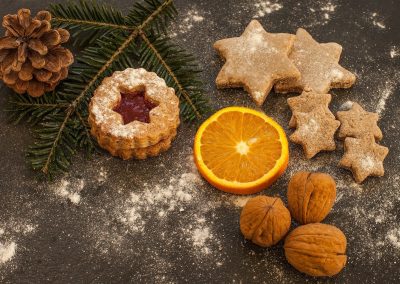 Plätzchen , Zitrone, Walnüsse